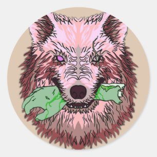 Sticker Rond bienvenue au cauchemar