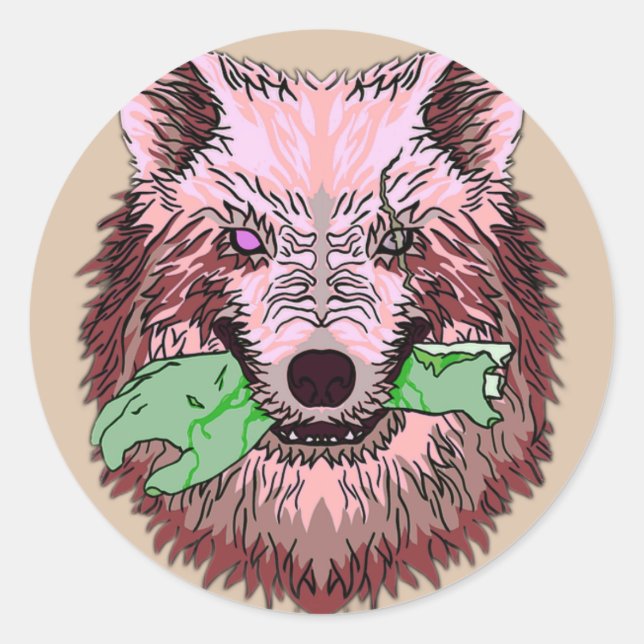 Sticker Rond bienvenue au cauchemar (Devant)