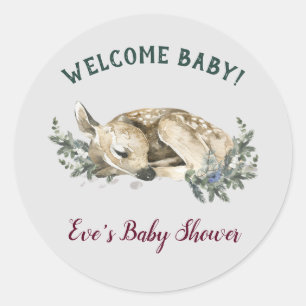 Sticker Rond Bienvenue bébé Il fait froid à l'extérieur du Baby
