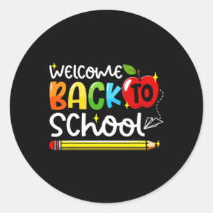Sticker Rond Bienvenue Byck à l'école Premier jour d'école Ense