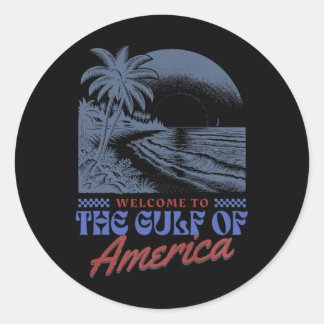 Sticker Rond Bienvenue dans la jupe américaine de Trump dans le