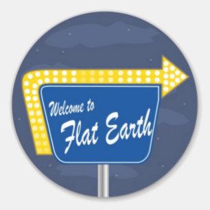 Sticker Rond Bienvenue dans l'autocollant Flat Earth