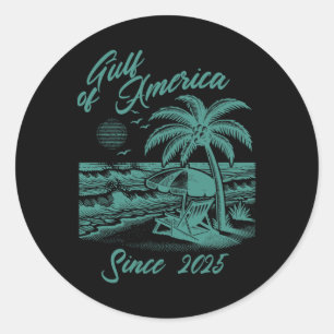 Sticker Rond Bienvenue dans le golfe Vintage de l'Amérique de l
