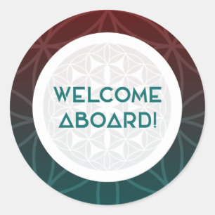Sticker Rond bienvenue dans l'équipe de géométrie sacrée