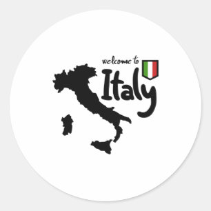 Sticker Rond Bienvenue en Italie