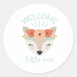 Sticker Rond Bienvenue Little One