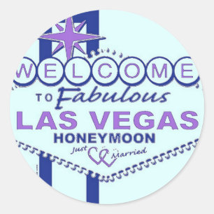 Sticker Rond Bienvenue sur Fabulous Las Vegas Honeymoon