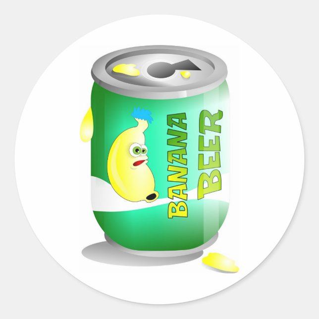 Sticker Rond Bière bananière (Devant)