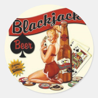 Sticker Rond Bière Blackjack
