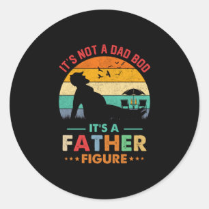 Sticker Rond Bière Ce n'est pas un corps de papa, c'est une fig