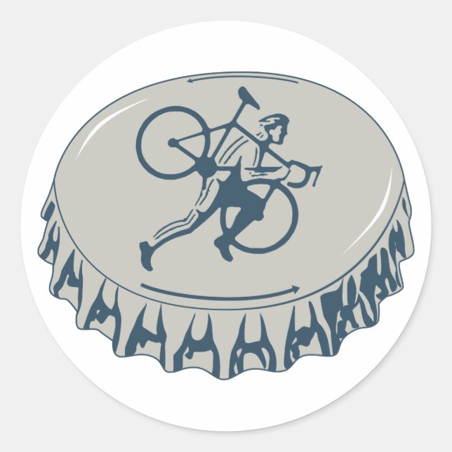 Sticker Rond Bière Cyclocross (Devant)