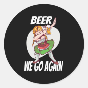 Sticker Rond Bière Nous Reprenons Booze Munich Dirndl Volksfest