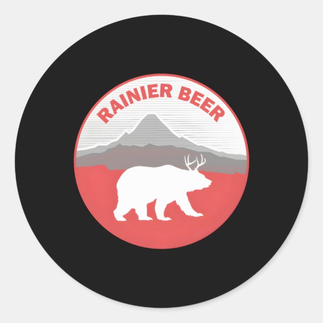 Sticker Rond Bière Rainier (Devant)