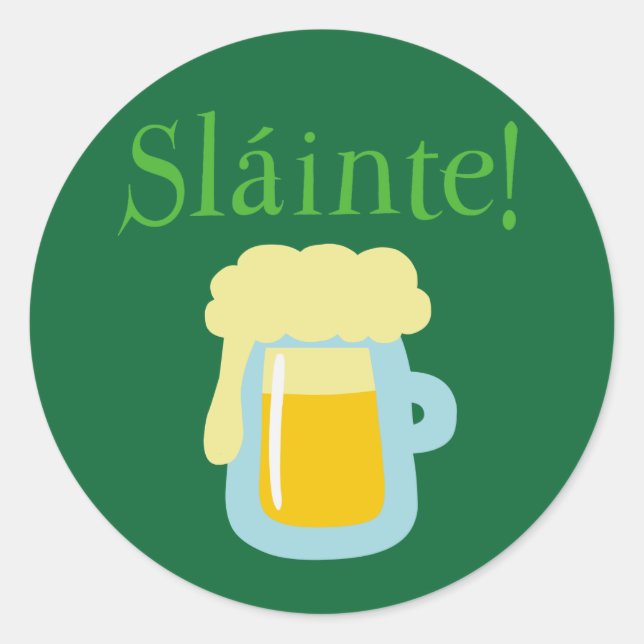 Sticker Rond Bière Sláinte (Devant)
