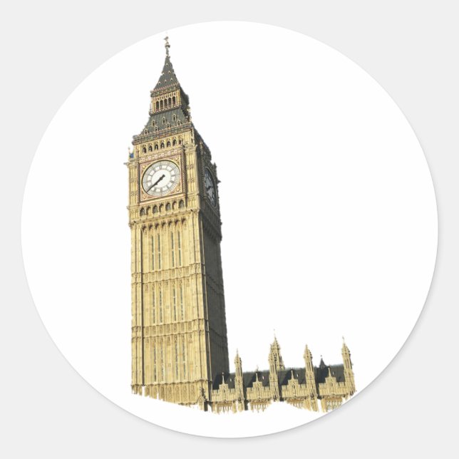 Sticker Rond Big Ben (Clock Tower), Londres (Devant)