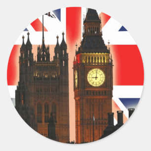 Sticker Rond Big Ben, Londres, Angleterre