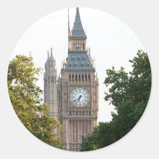 Sticker Rond Big Ben Londres Angleterre (Devant)