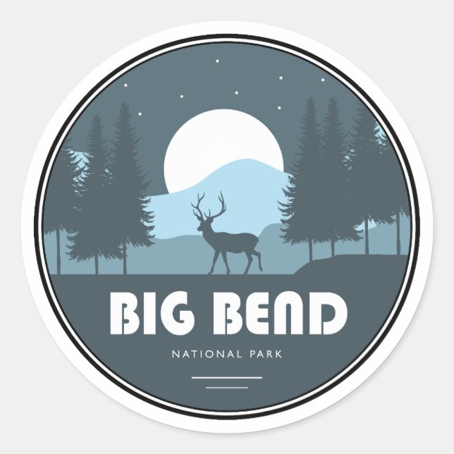 Sticker Rond Big Bend National Park Deer (Devant)