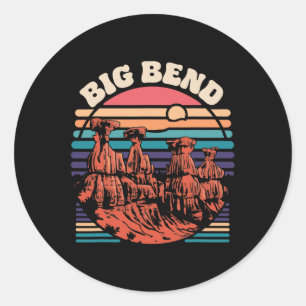 Sticker Rond Big Bend National Park Souvenir Texas Extérieur Ra