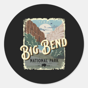Sticker Rond Big Bend National Park Texas Style de voyage