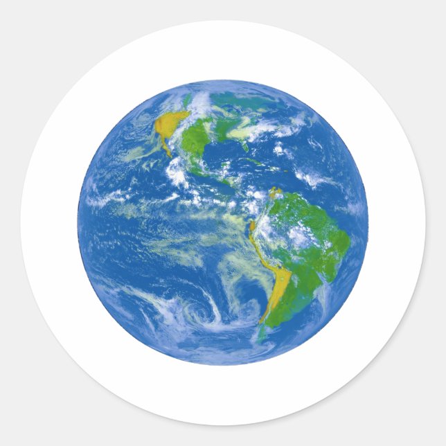 Sticker Rond Big Blue Marble de la NASA (Devant)