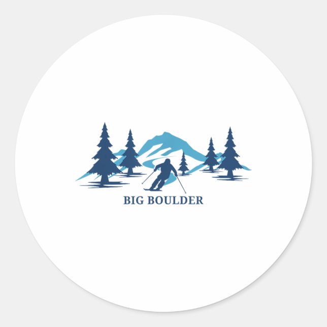 Sticker Rond Big Boulder Pennsylvania Ski Resort T (Devant)