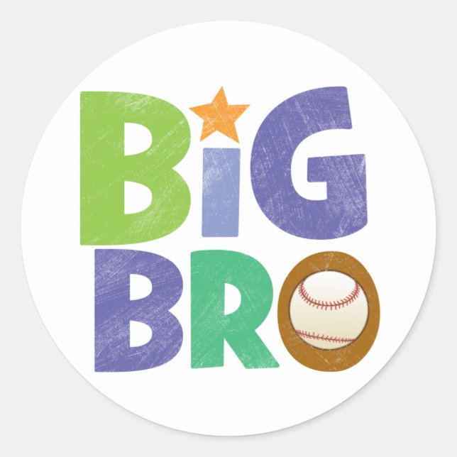 Sticker Rond Big Bro Baseball (Devant)