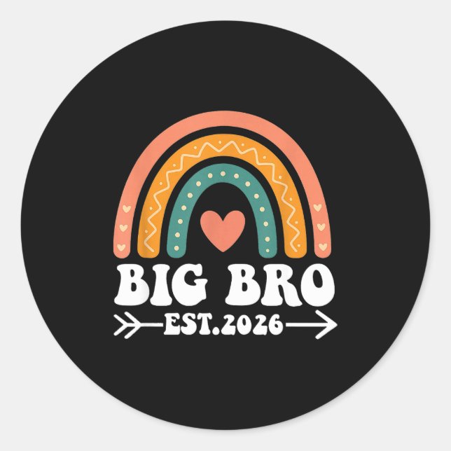 Sticker Rond Big Bro Est 2026 New Big Brother Announcement Rain (Devant)
