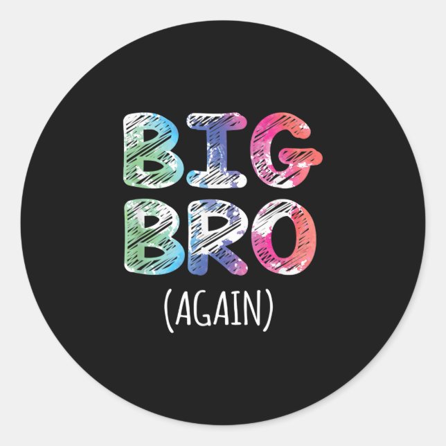 Sticker Rond Big Brother again| Big Brother Gift (Devant)