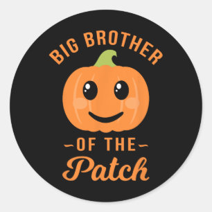 Sticker Rond Big Brother Of The Patch - Famille Citrouille Hall