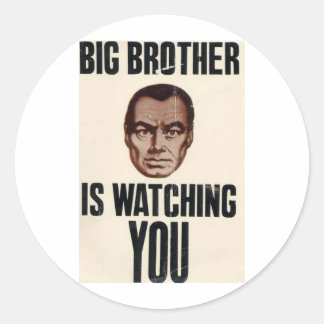 Sticker Rond Big Brother Vous Regarde