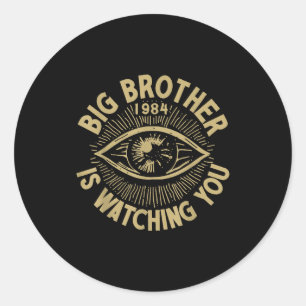Sticker Rond Big Brother Vous Regarde