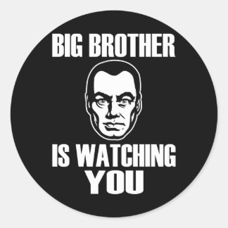 Sticker Rond Big Brother vous regarde
