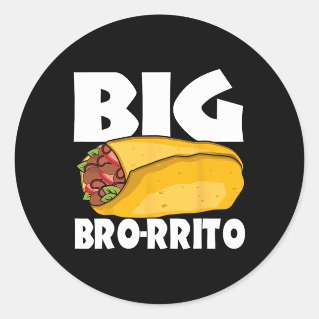 Sticker Rond Big Burrito Nourriture Mexicaine Cinco De Mayo (Devant)
