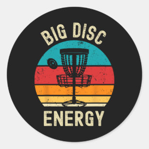 Sticker Rond Big Disk Energy Funny Retro Disque Vintage Love