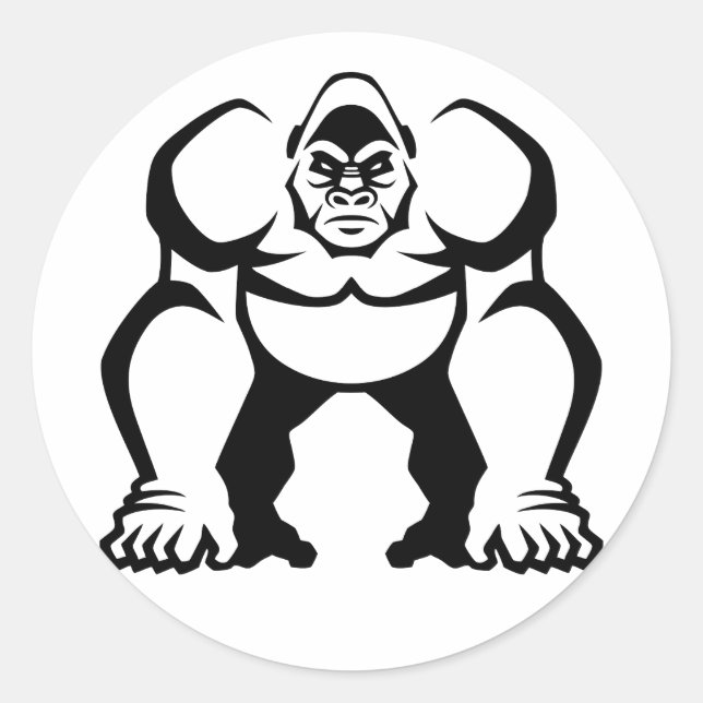 Sticker Rond Big Gorilla (Devant)