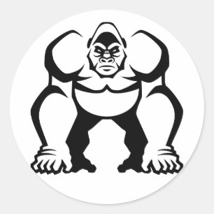 Sticker Rond Big Gorilla