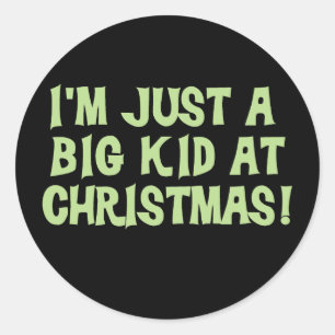 Sticker Rond Big Kid à Noël Tshirts et cadeaux