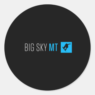 Sticker Rond Big Montana Type de boîte de snowboard