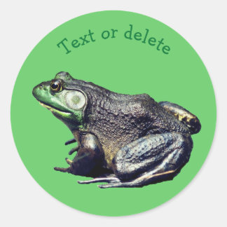 Sticker Rond Big Old Bullfrog Nature Animal Personnalisé