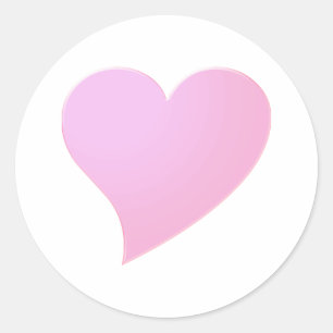 Sticker Rond Big Pink Heart, Love