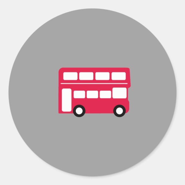 Sticker Rond Big Red Bus (Devant)