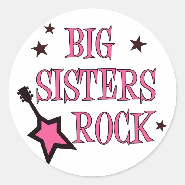 Sticker Rond Big Sisters Rock (Devant)
