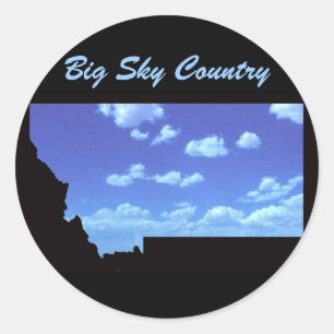 Sticker Rond Big Sky Country