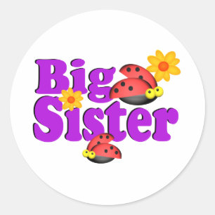 Sticker Rond Big Soeur Ladybug