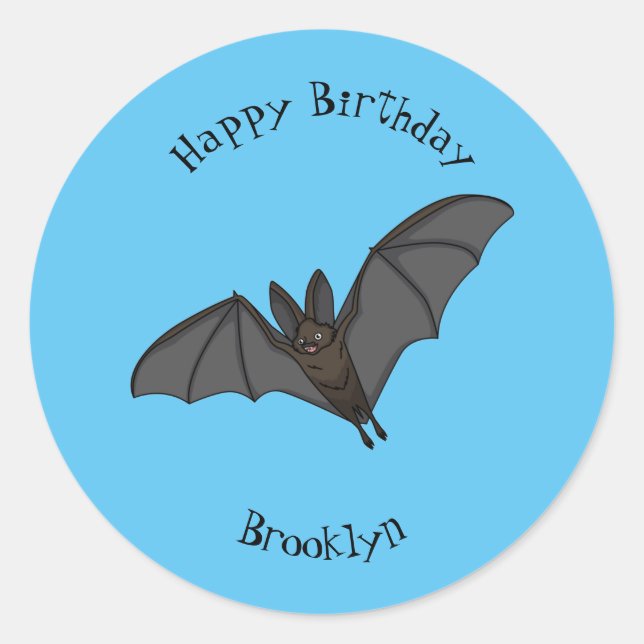 Sticker Rond Big Vampire a demandé de la cartographie (Devant)