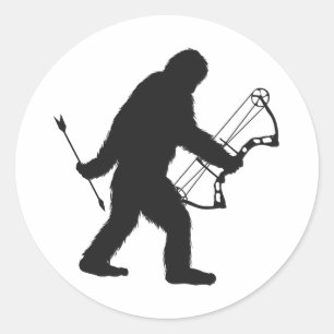 Sticker Rond Bigfoot Archer silhouette