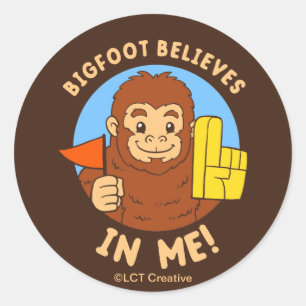 Sticker Rond Bigfoot croit en moi