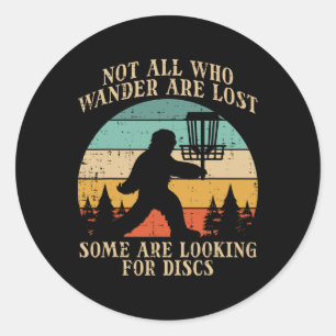 Sticker Rond Bigfoot Disc Golf Pas Tous Qui Marchent Les Hommes