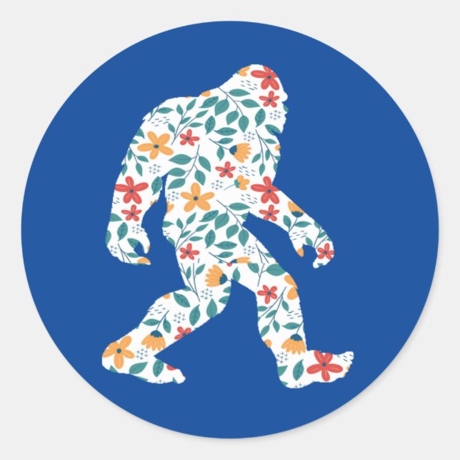 STICKER ROND BIGFOOT FLORAL (Devant)